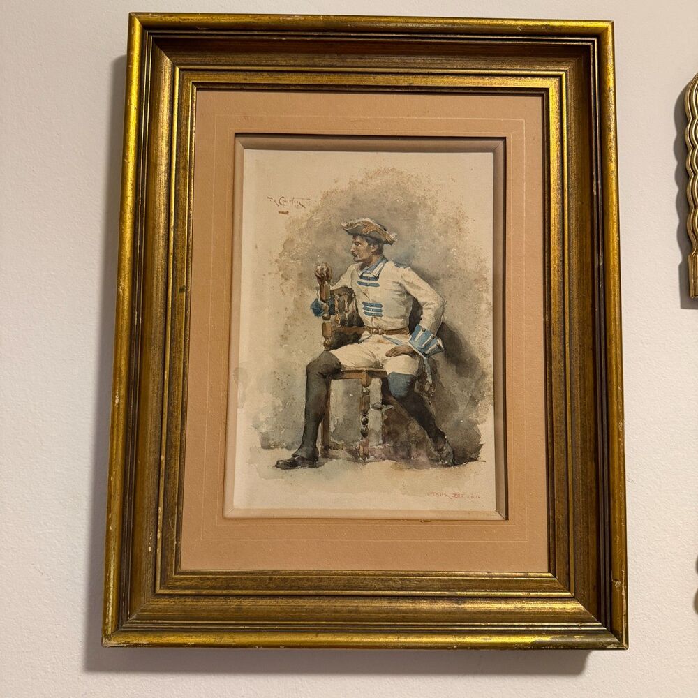 ~1880 Signed Italian Watercolor – Lodovico de Courten